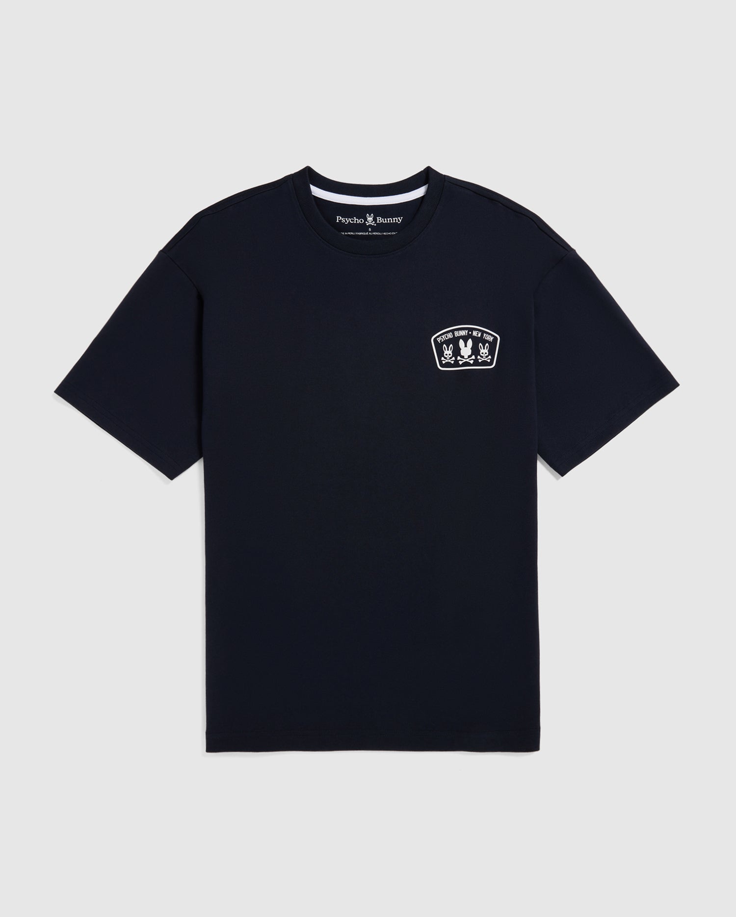 ASOS DESIGN oversized heavy weight t-shirt in new york apple graphic in navy