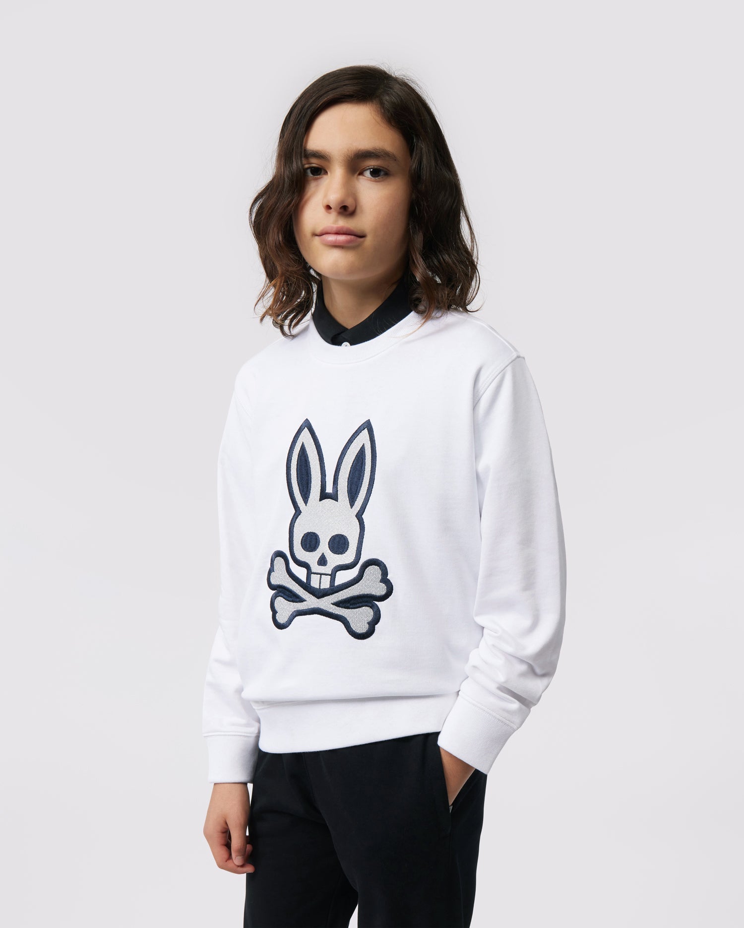 名作 即完売品】Bunny girl Crew Sweat ネイビートップス - スウェット