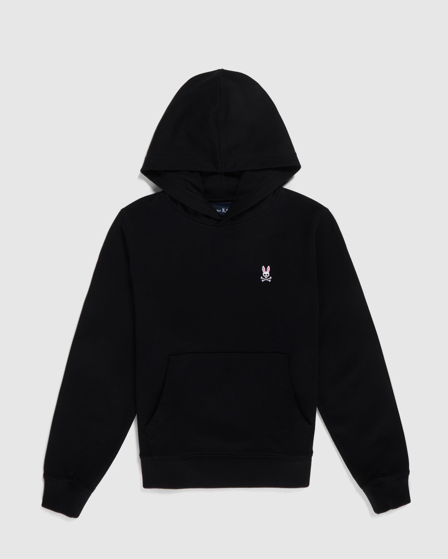 KIDS BLACK FRENCH TERRY PULLOVER HOODIE | PSYCHO BUNNY – Psycho Bunny