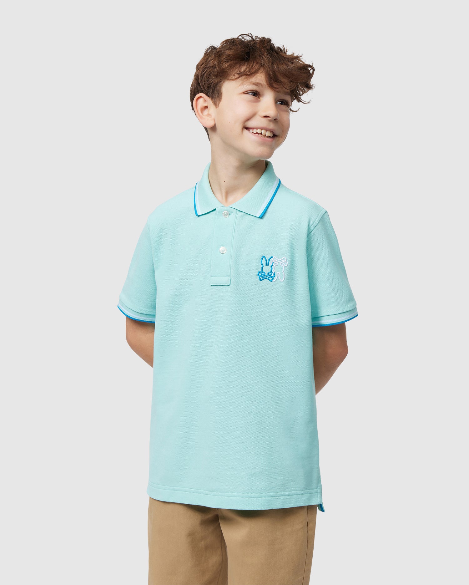 KIDS BLUE WINTON PIQUE POLO | PSYCHO BUNNY