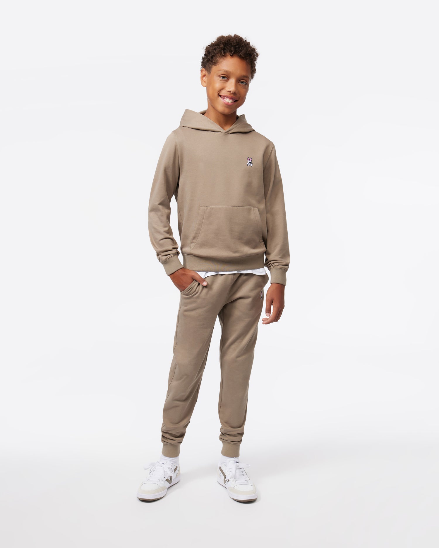 KIDS BEIGE FRENCH TERRY SWEATPANTS | PSYCHO BUNNY