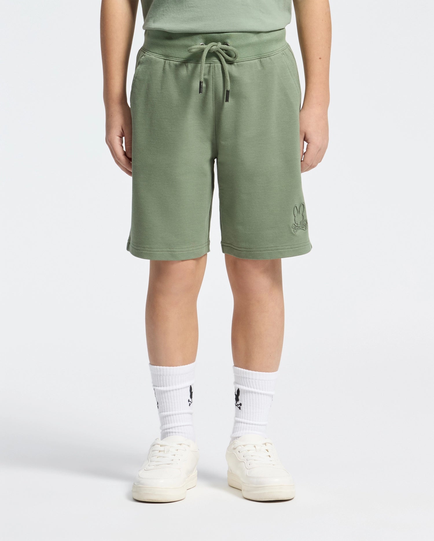 KIDS LEVANZO EMBROIDERED MICRO FRENCH TERRY SWEATSHORT - B0R578F200