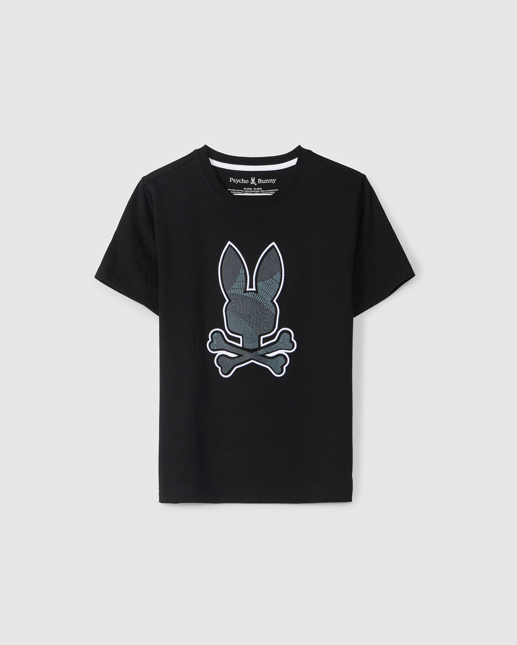 KIDS BLACK LENOX EMBROIDERED GRAPHIC TEE - Psycho Bunny