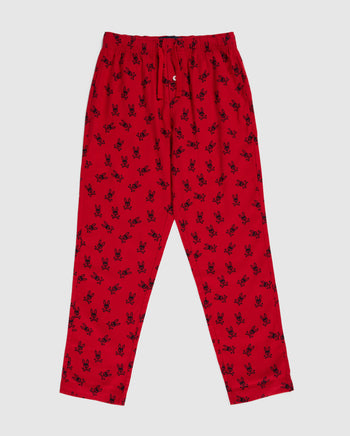 KIDS RED All OVER BUNNY LOUNGEWEAR SET