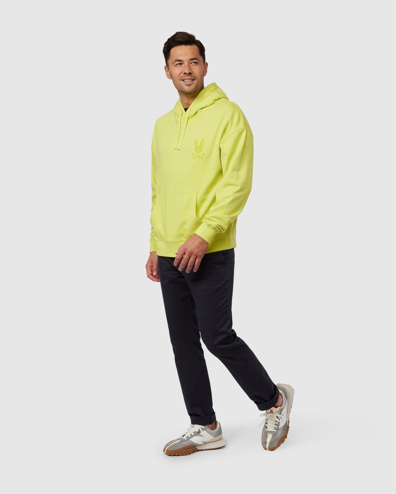 MENS LIME SACRAMENTO RELAXED FIT HOODIE | PSYCHO BUNNY – Psycho Bunny