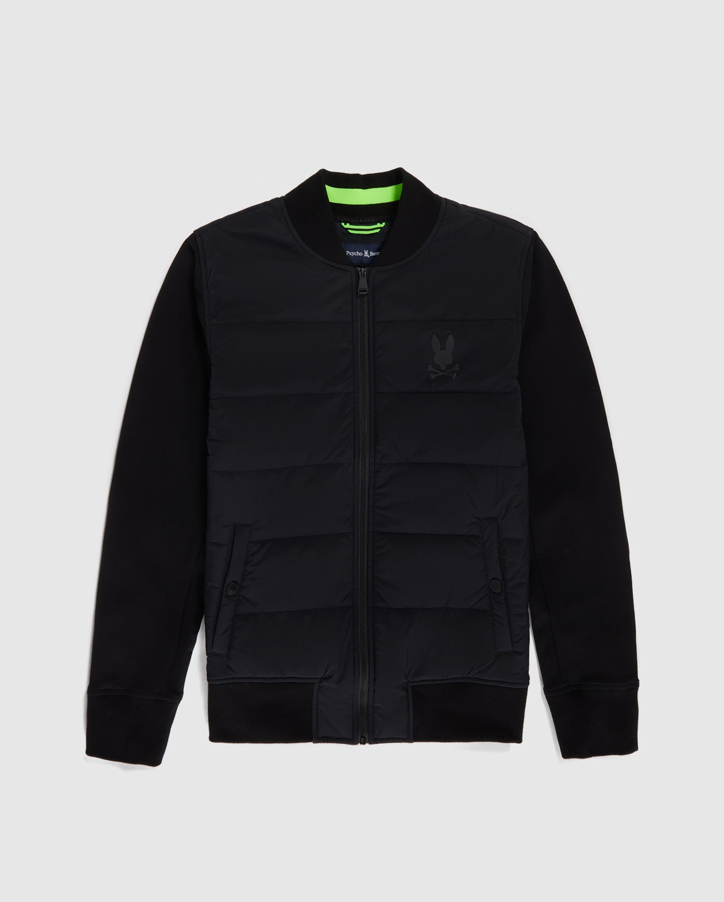 MCM Logo Print Quilted Jacket in Black for Men