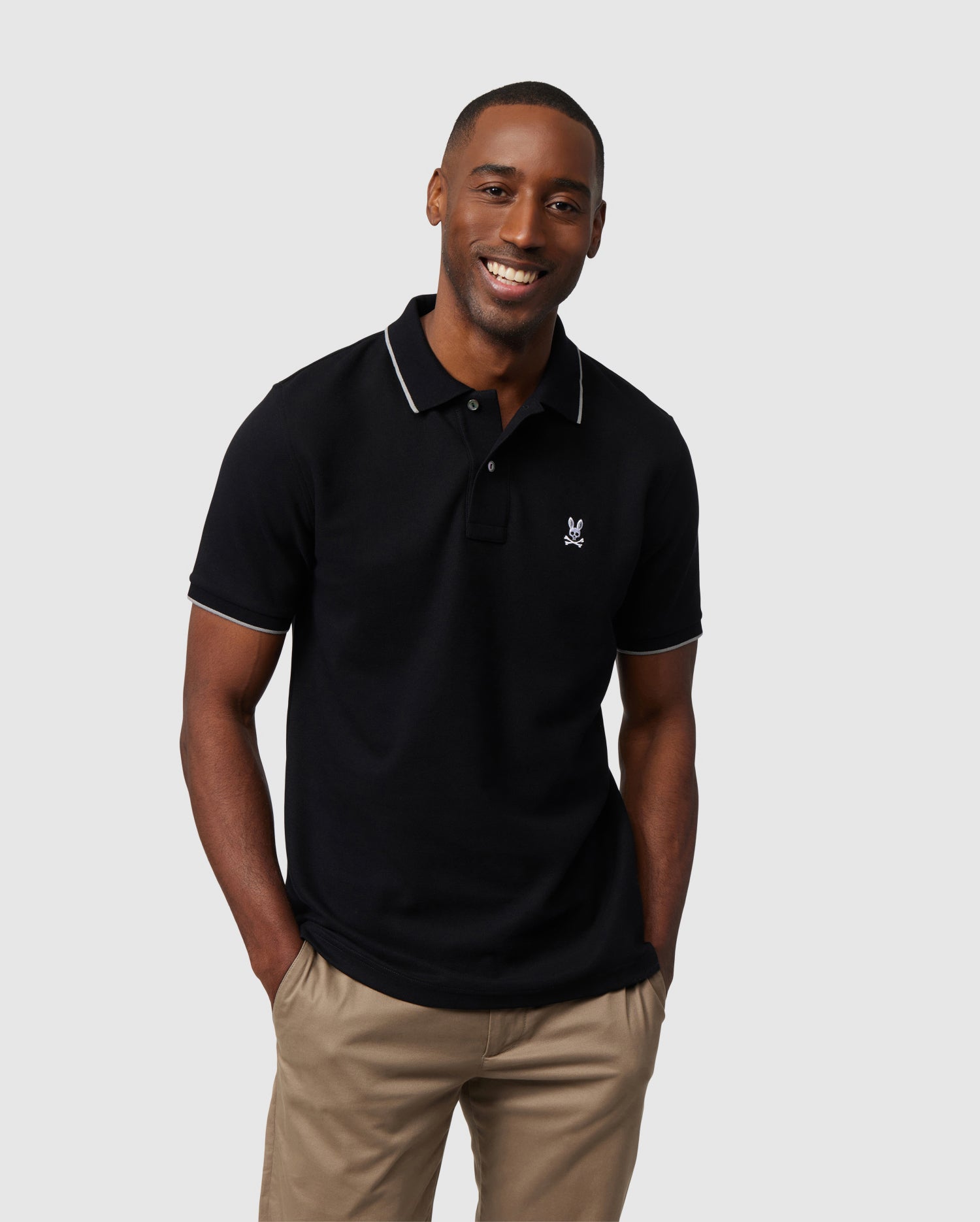 MENS NAVY TROY PIQUE POLO