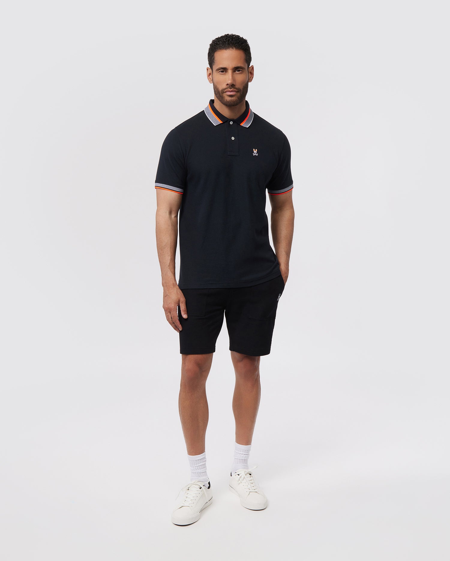 MENS NAVY MANTENO PIQUE POLO | PSYCHO BUNNY – Psycho Bunny