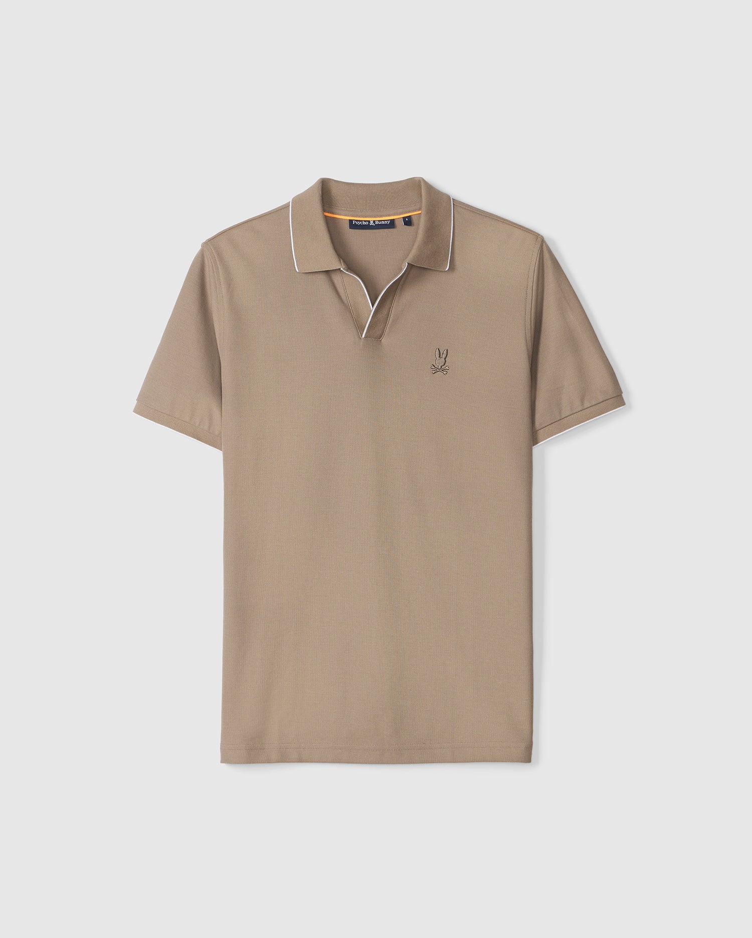 MENS BEIGE EAST HILLS JOHNNY COLLAR POLO | PSYCHO BUNNY