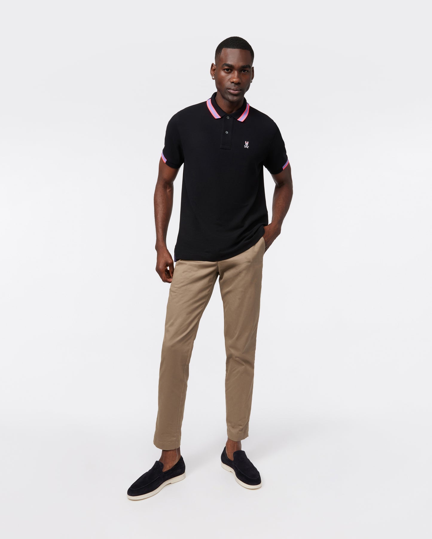 MENS PURPLE CHICAGO PIQUE POLO