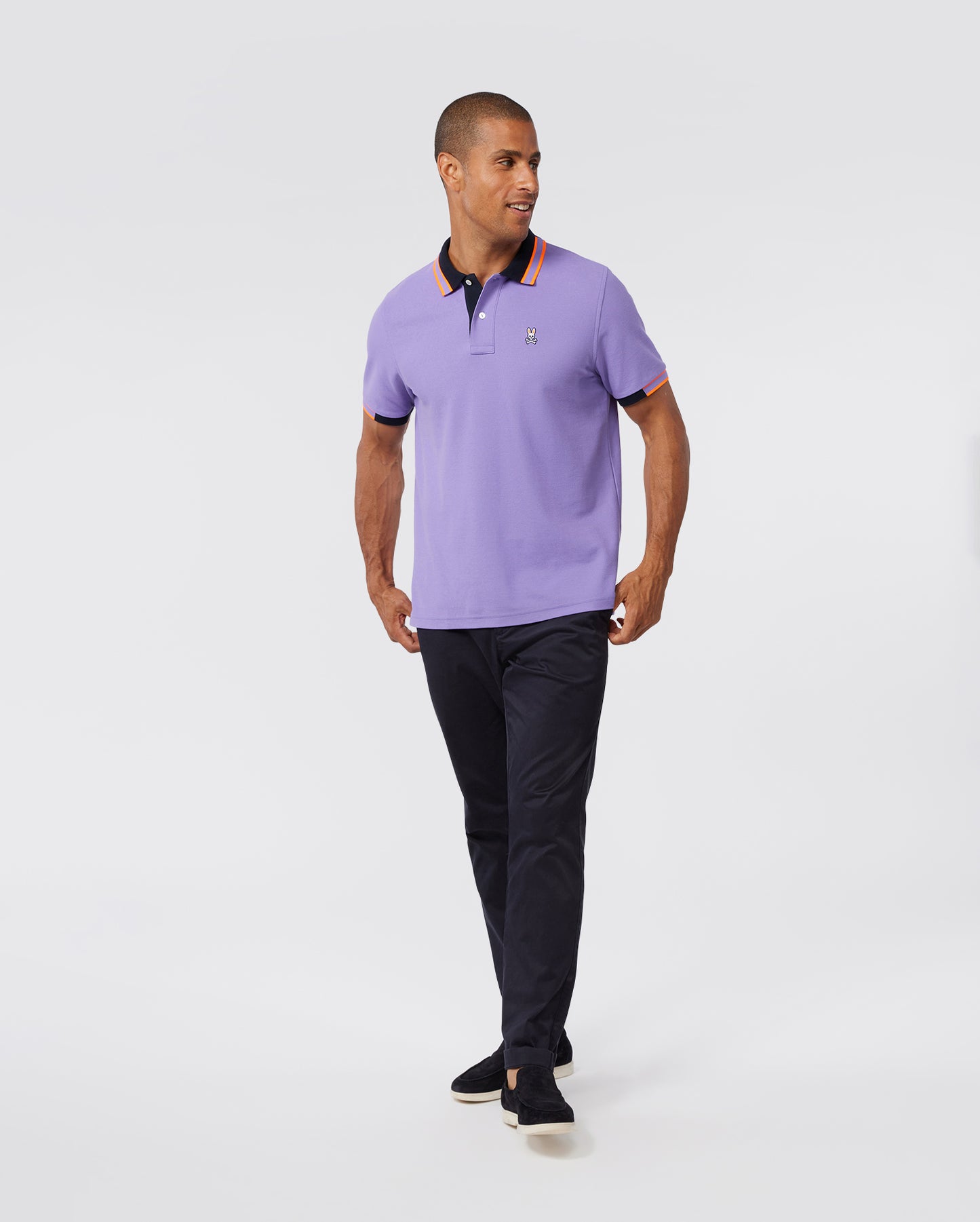 MENS PURPLE CHICAGO PIQUE POLO