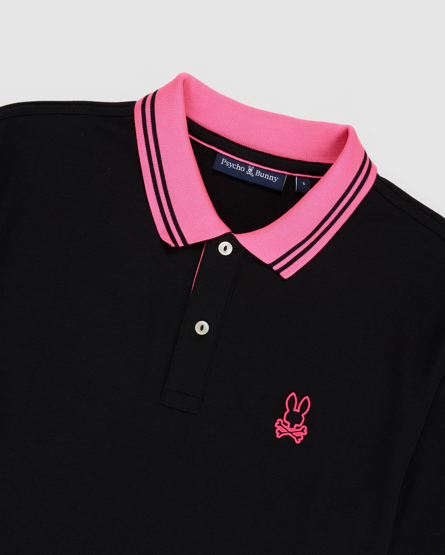 MENS BLACK SANTA MONICA PIQUE POLO | PSYCHO BUNNY