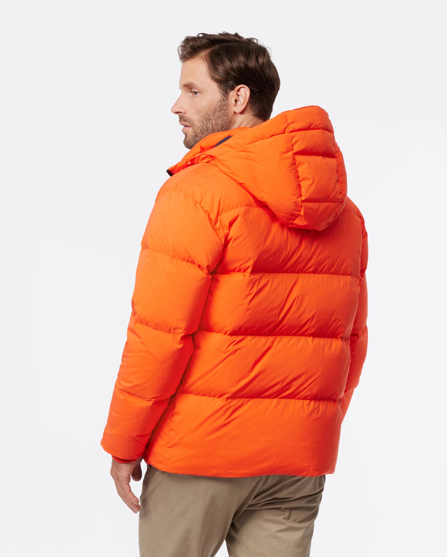 White:Space logo-patch padded jacket - Orange