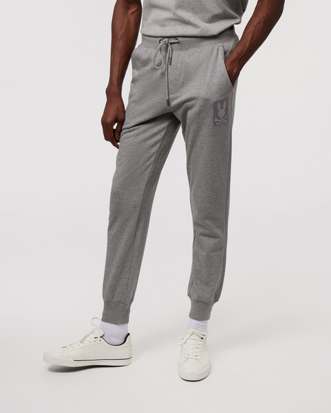 MENS GRAY YORKVILLE EMBROIDERED SWEATPANT