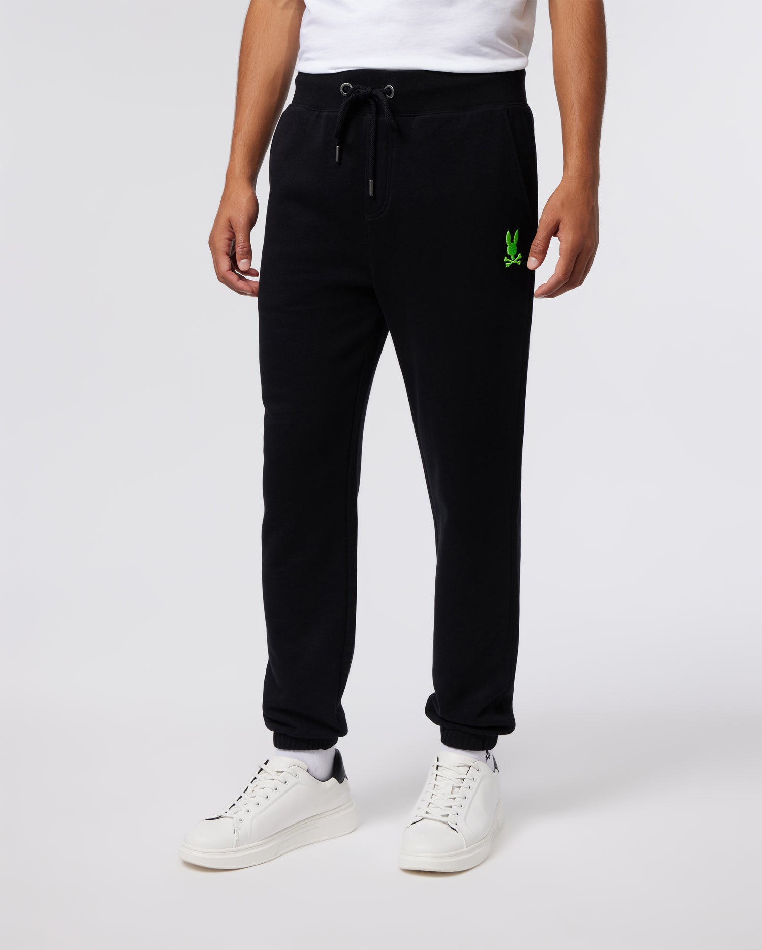 MENS GREEN CHESTER EMBROIDERED SWEATPANT | PSYCHO BUNNY
