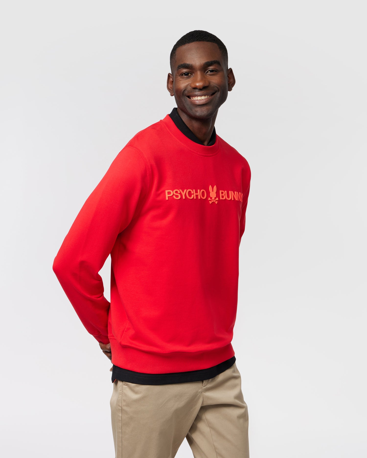 Mens red crew neck clearance sweatshirt