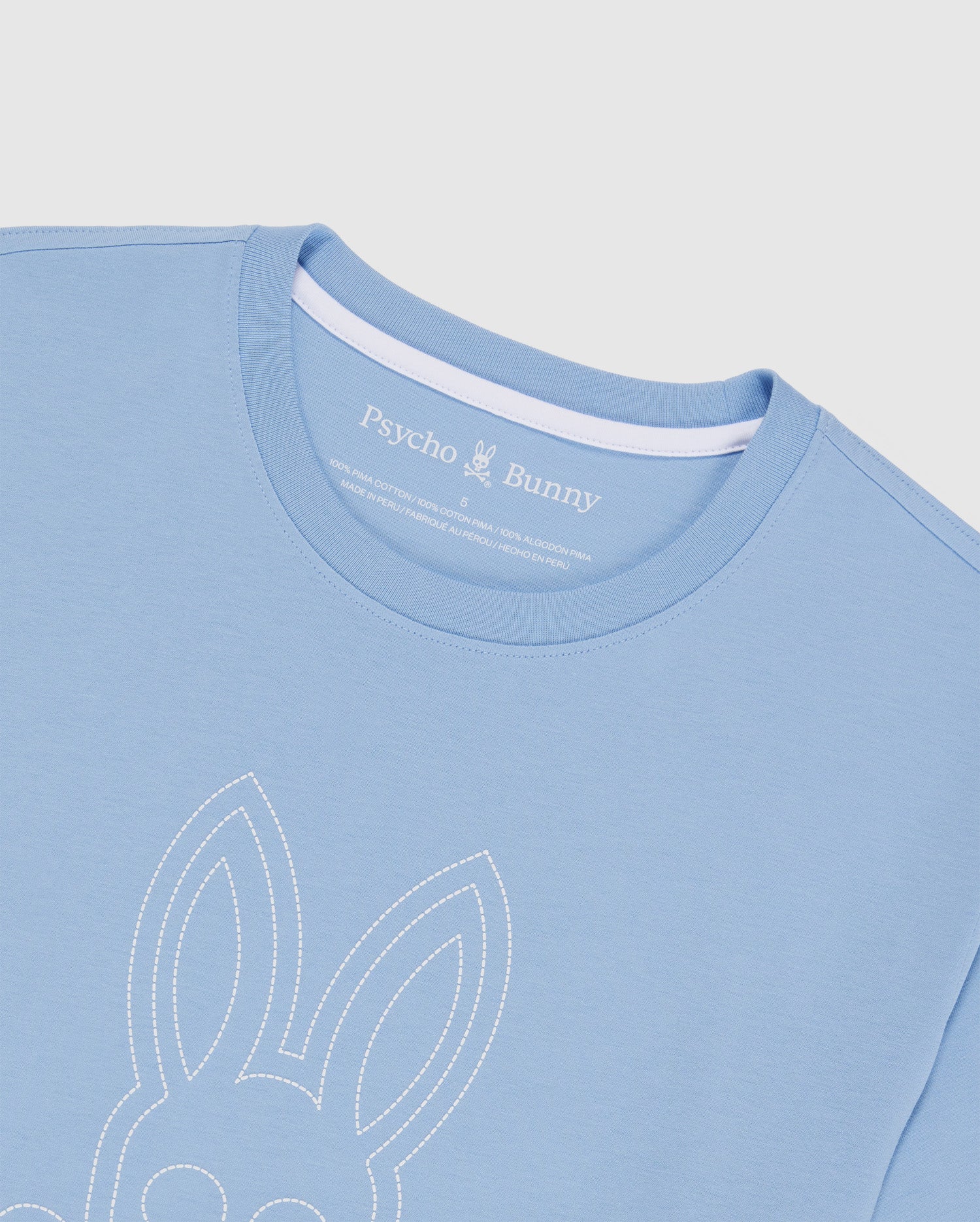 MENS BLUE LARKIN BIG BUNNY TEE | PSYCHO BUNNY