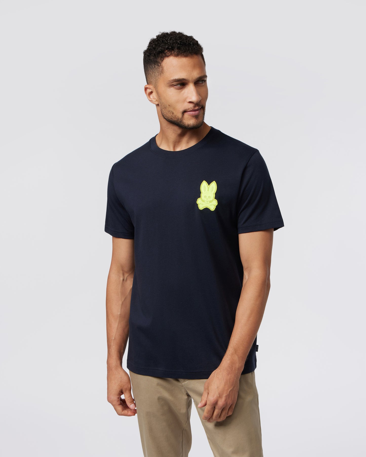 CustomCat Brew Crew Grooved Cup Classic Ringer Tee Navy/Gold / S