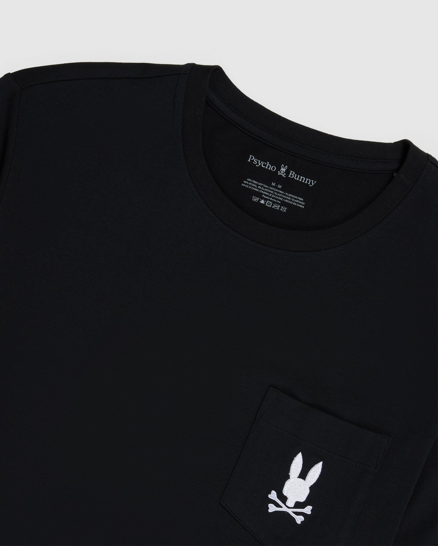 Psycho Bunny Lounge Pocket Tee Black XL at  Men's Clothing store