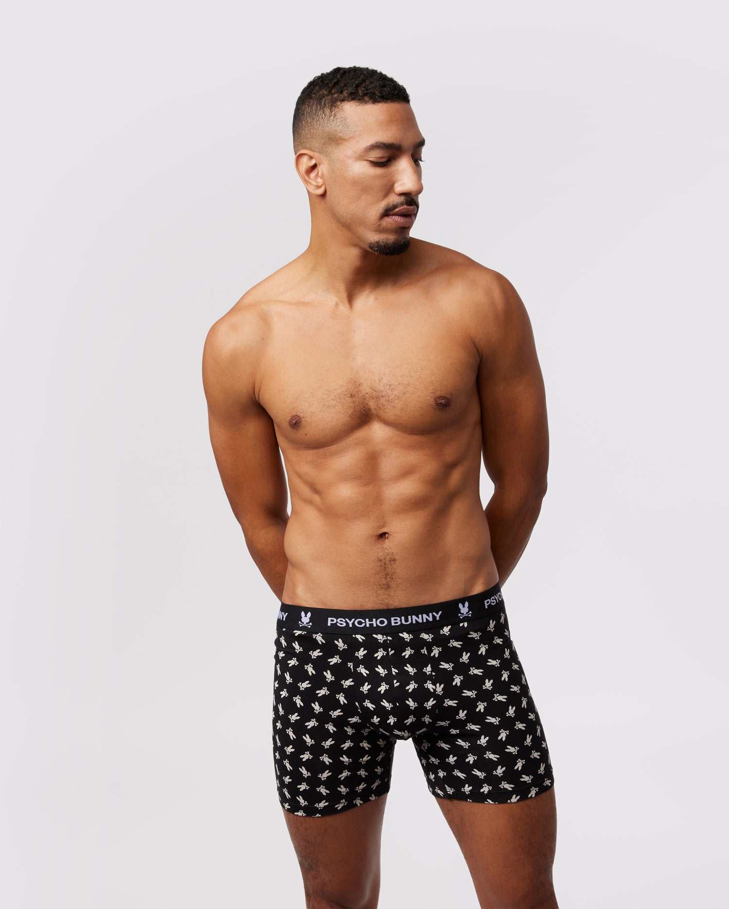 MENS NAVY SOLID KNIT 2 PACK BOXER BRIEF | PSYCHO BUNNY