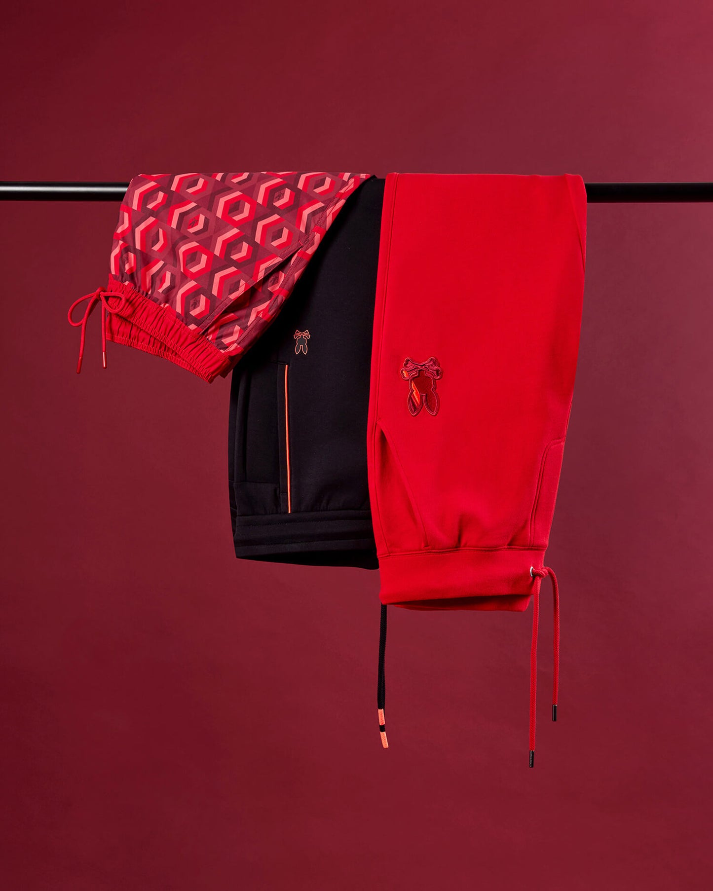 Apple Red Color Block Sweats with Zipper pockets – Futurepreneurs