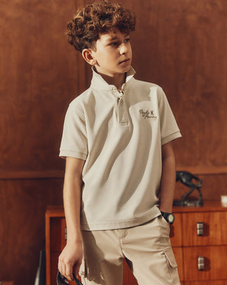 KIDS DESERT PIQUE POLO - B0K506F200