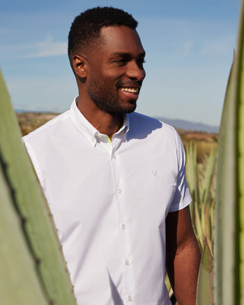 MENS WHITE ASHLAND SHORT SLEEVE SHIRT