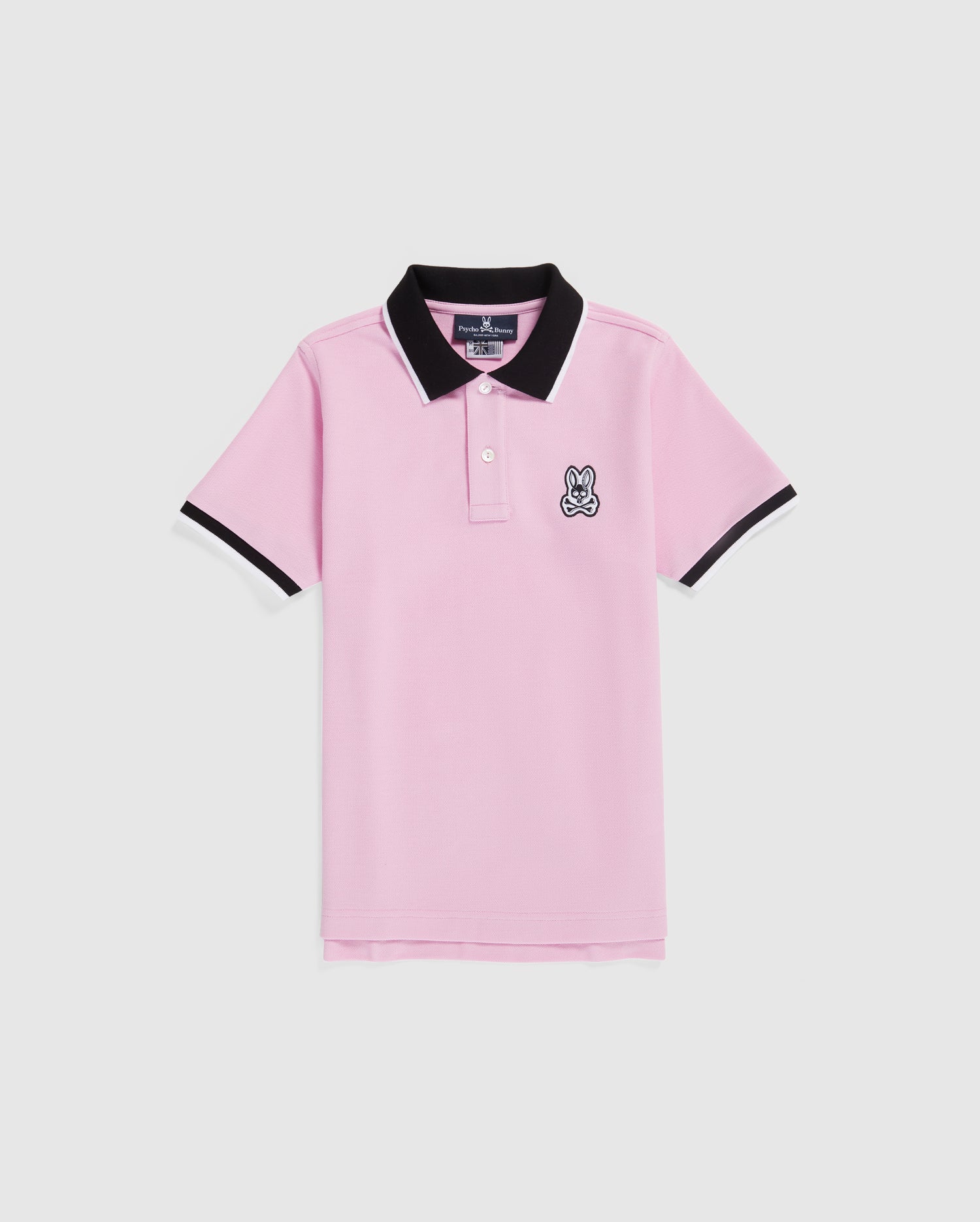 Shop Kids' Serge Pique Fashion Polo in Pure Pink | Psycho Bunny