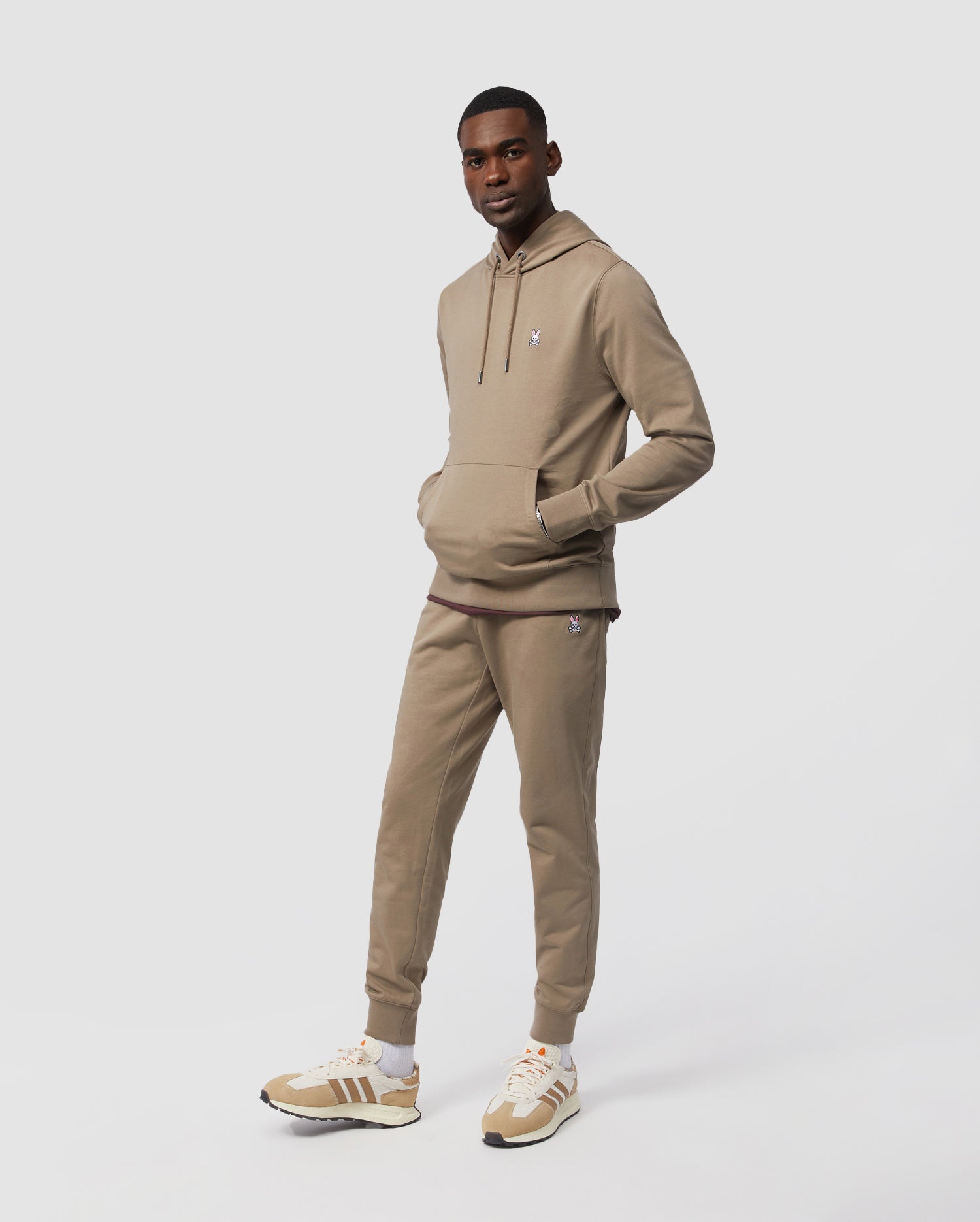 MENS FRENCH TERRY HOODIE CREAM PSYCHO BUNNY