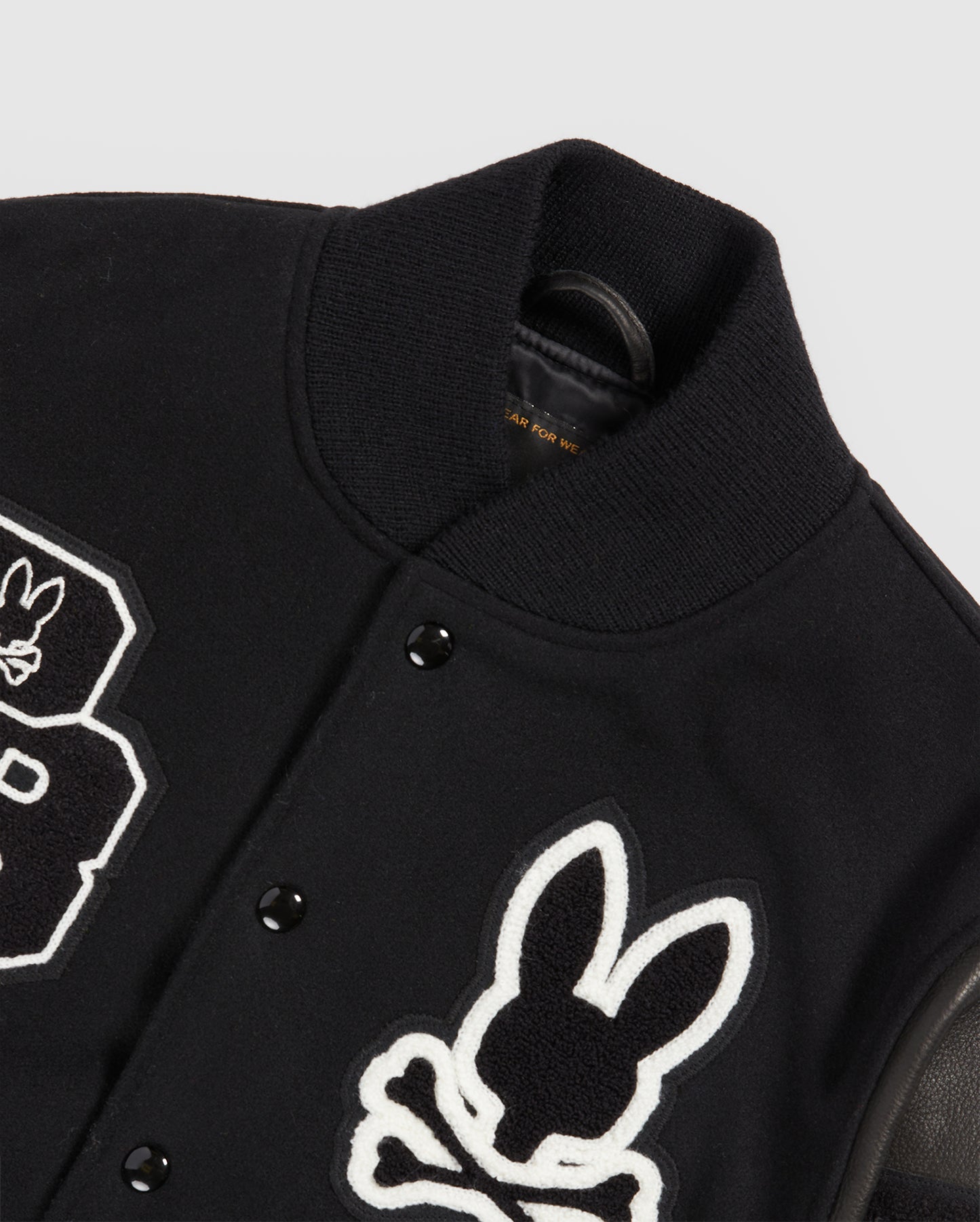 Psycho Bunny Jackets Discount Offers - Mens Pb X Golden Bear Varsity  Leather Embroidered Jacket 410 Navy