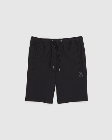 MENS CABRINI TECH BLACK WAIST SHORTS | PSYCHO BUNNY