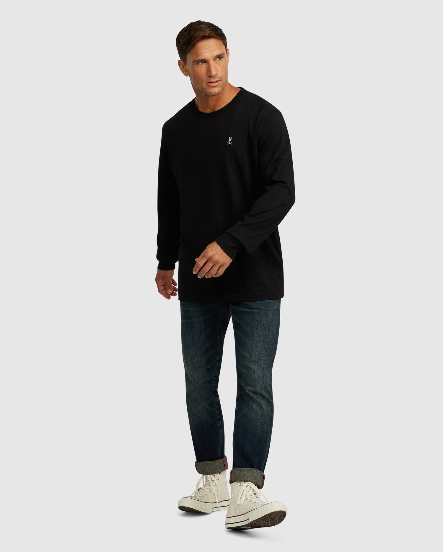 MENS LONG SLEEVE CLASSIC CREW NECK TEE - B6T422ARPC