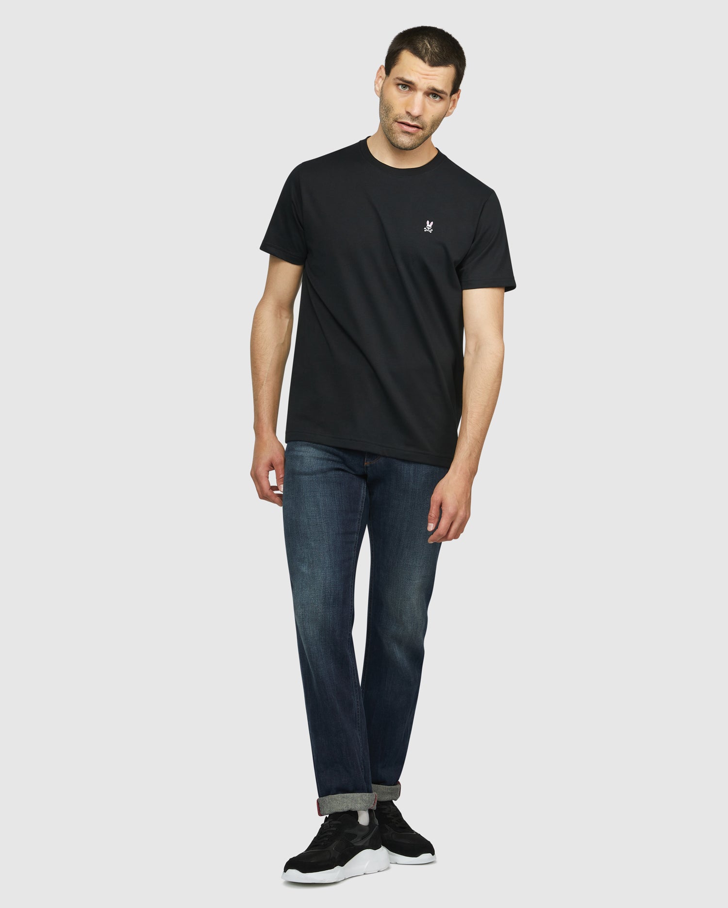 Black crew best sale neck men